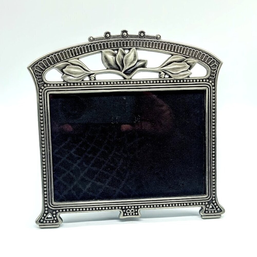 Vintage Weston Gallery Antique Floral Pewter Picture Frame